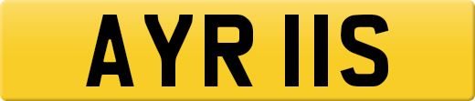 AYR 11S private number plate